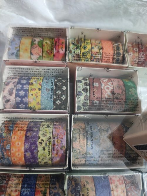 Cinta washi 5 rollos de colores variados