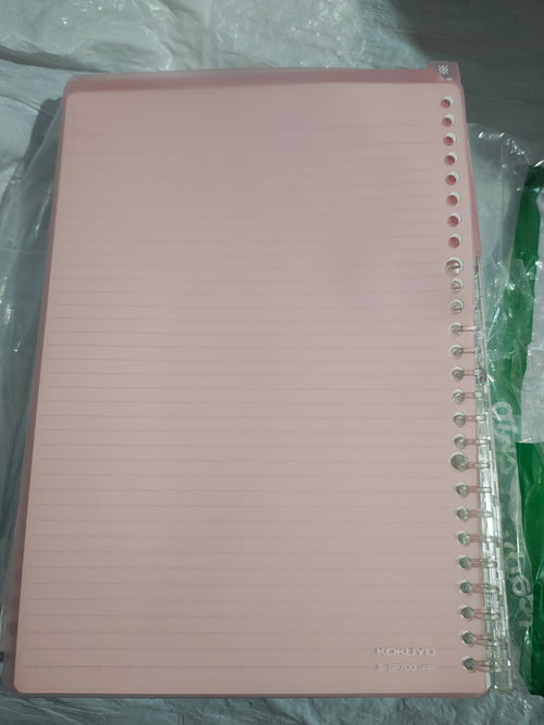 Carpeta de argollas Kokuyo Campus Smart Ring B5 rosa, otra vista